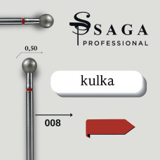 SAGA Professional Frez kulka czerwona 5mm, 008
