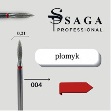 SAGA Professional Frez Diamentowy Płomyk 2,1 mm czerwony 004