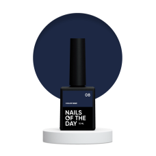 NAILSOFTHEDAY Сolor base 08 - ciemnogranatowa baza do paznokci, 10 ml