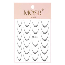 Samoprzylepne paski naklejki do french manicure SD-1934 4 rozmiary 23szt.