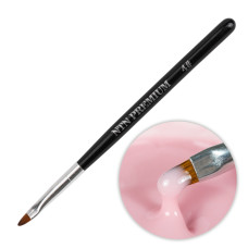 Pędzelek do żelu czarny opalizujący owalny NTN Premium rozmiar 4