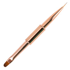 Pędzelek dwustronny do żelu 6 owalny do zdobień 9mm 