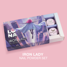 Lunamoon Iron Lady Nail Powder Set 6 pcs