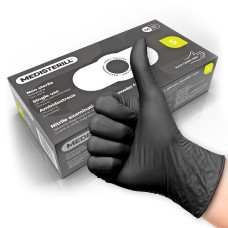 Rękawice diagnostyczne nitrylowe MediSterill Black S-100szt.