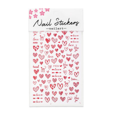 Naklejki do paznokci F926 red