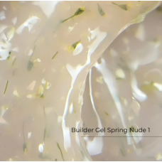 Builder Gel Spring Nude №1 Crystal Professional HEMA & TPO Free, 15ml