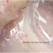 Builder Gel Spring Nude №6 Crystal Professional HEMA & TPO Free 15ml